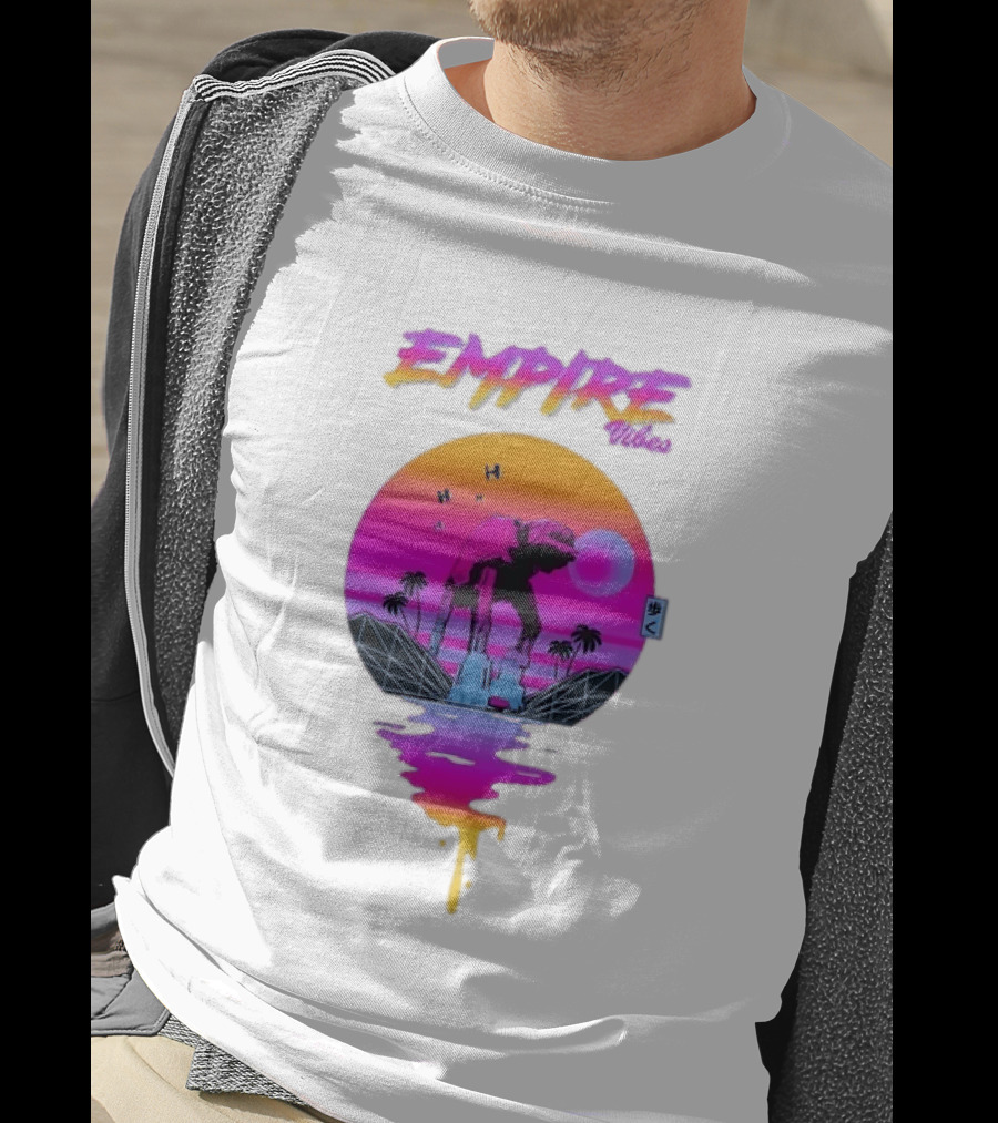Empire Vibes AT AT Walker Star Wars Sunset T-Shirt