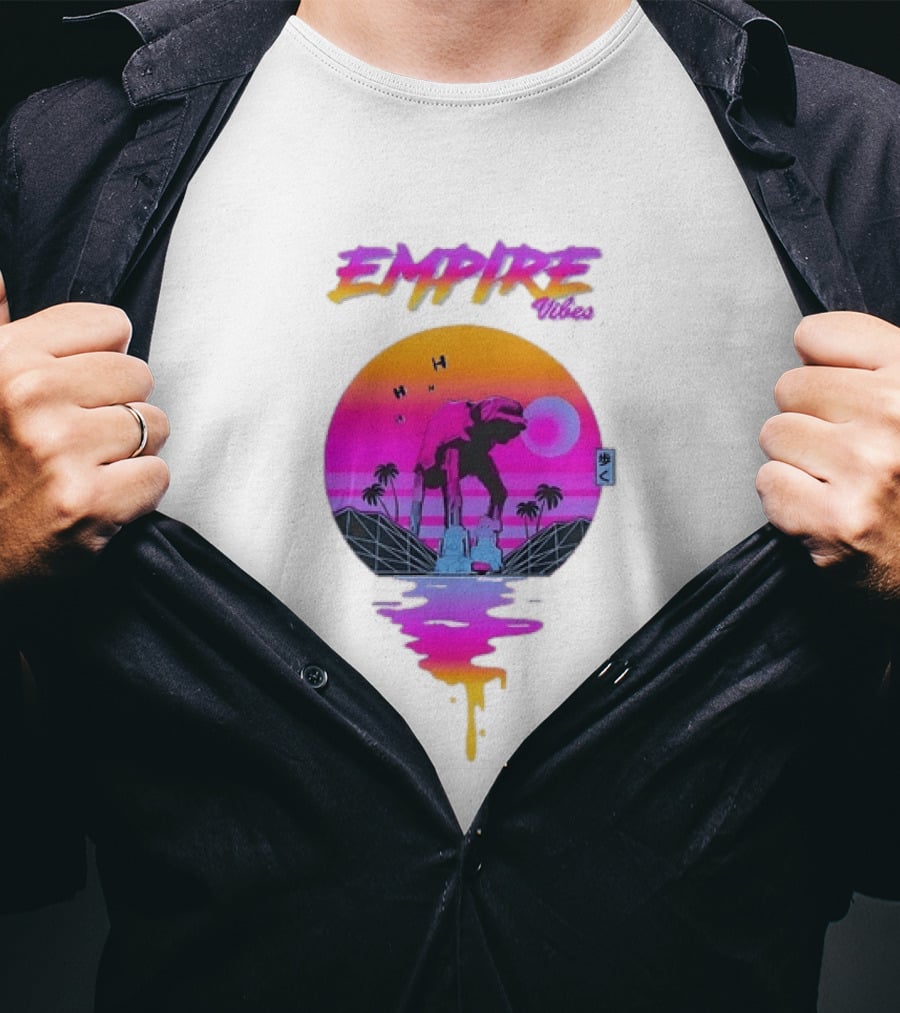 Empire Vibes AT AT Walker Star Wars Sunset T-Shirt