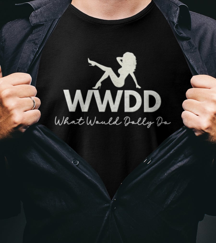 WWDD What Would Dolly Do Retro Pin Up T-Shirt