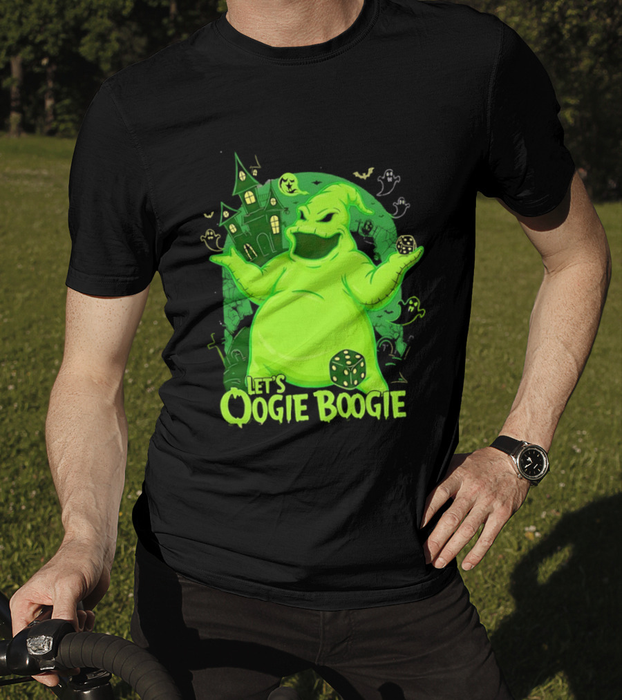 Oogie Boogie Let's Oogie Boogie Haunted Dice Green Ghosts Nightmare Before Christmas T-Shirt