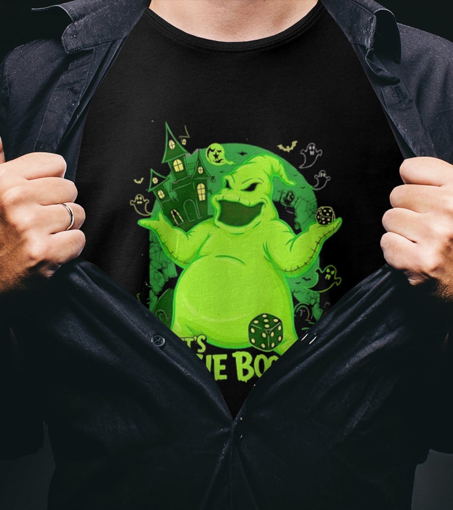 Oogie Boogie Let's Oogie Boogie Haunted Dice Green Ghosts Nightmare Before Christmas T-Shirt
