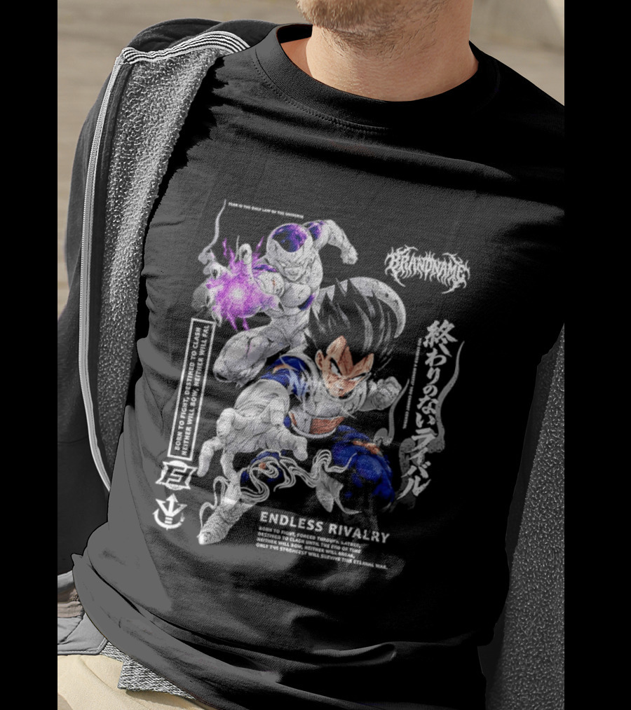 Dragon Ball Z Vegeta Frieza Battle Endless Rivalry Iconic Anime Characters T-Shirt