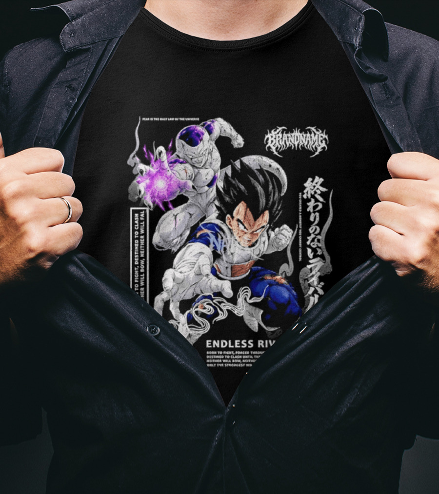 Dragon Ball Z Vegeta Frieza Battle Endless Rivalry Iconic Anime Characters T-Shirt
