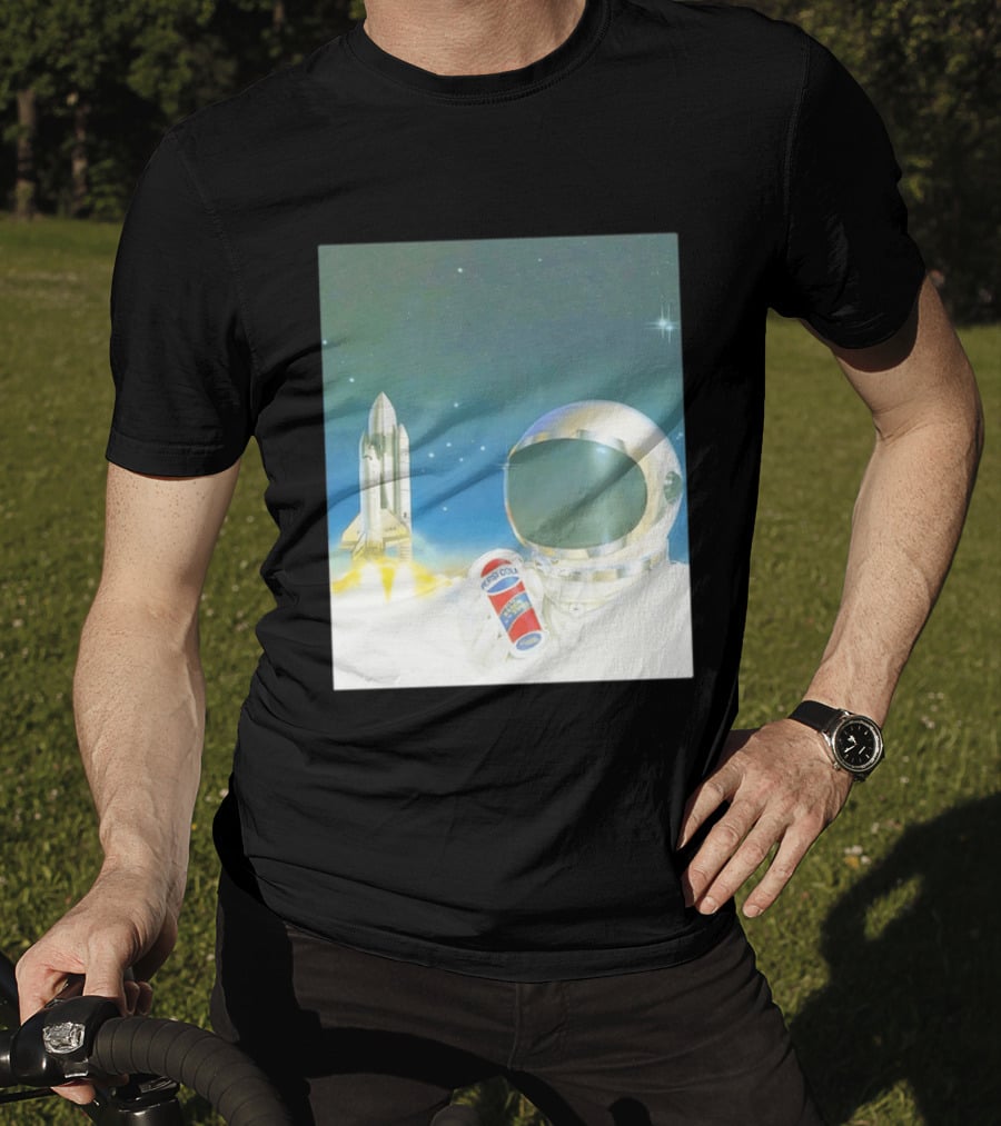 Pepsi Cola Astronaut Space Shuttle USA Reach For The Stars T-Shirt