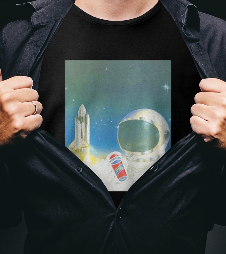 Pepsi Cola Astronaut Space Shuttle USA Reach For The Stars T-Shirt