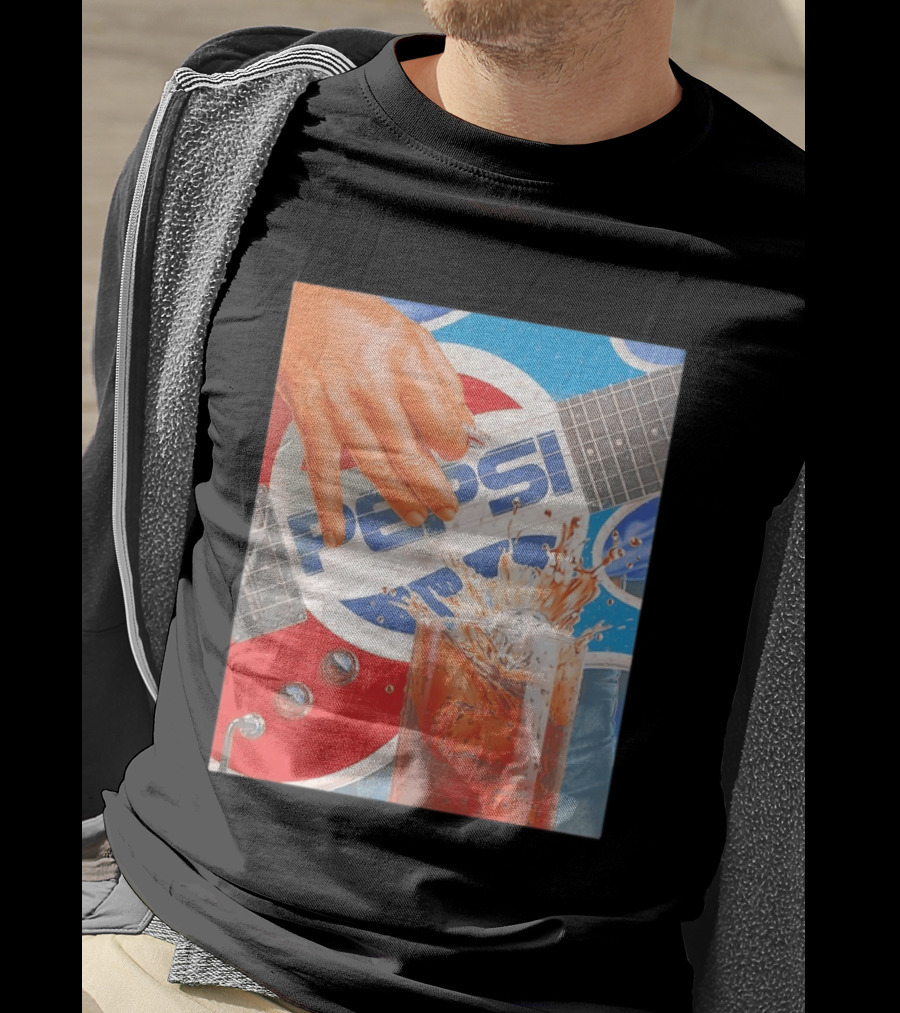 Pepsi Guitar Soda Splash Beverage Music Rock N Roll T-Shirt
