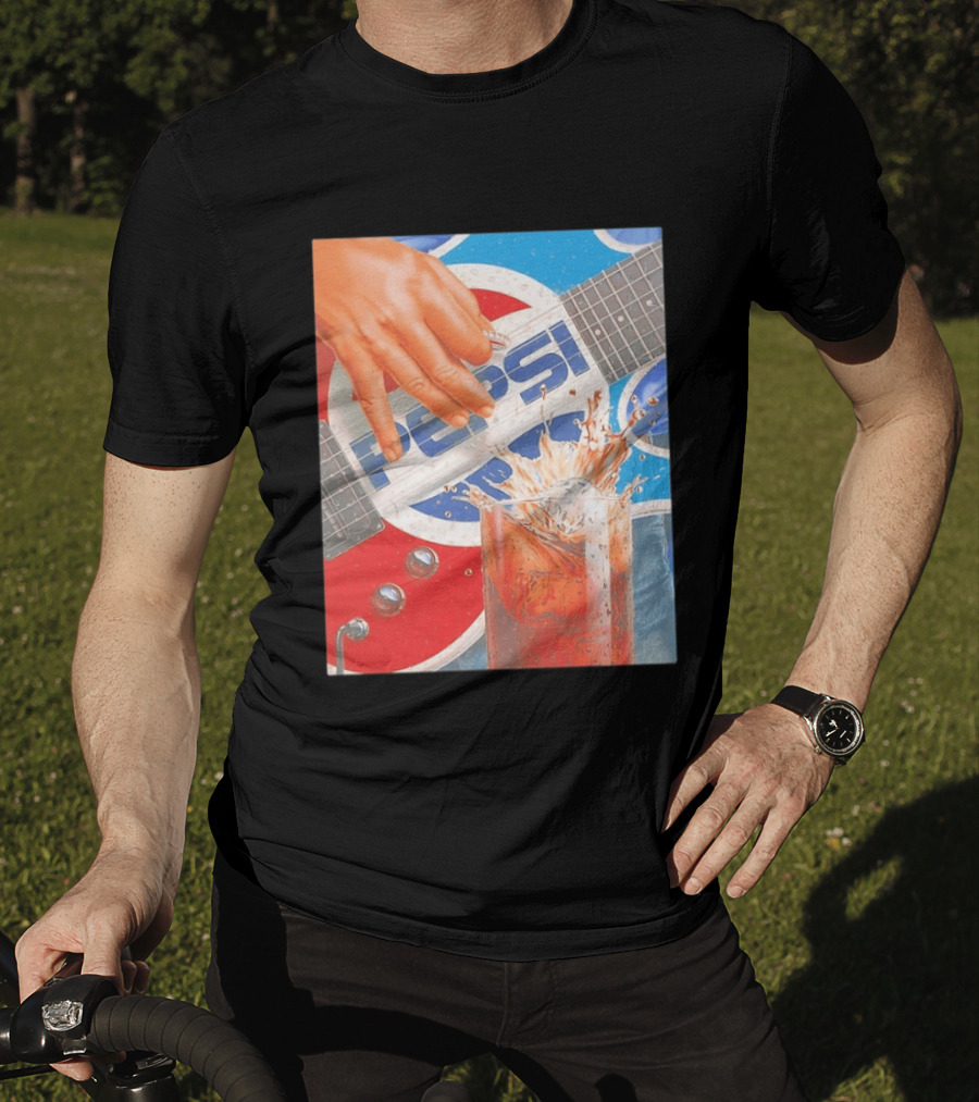 Pepsi Guitar Soda Splash Beverage Music Rock N Roll T-Shirt