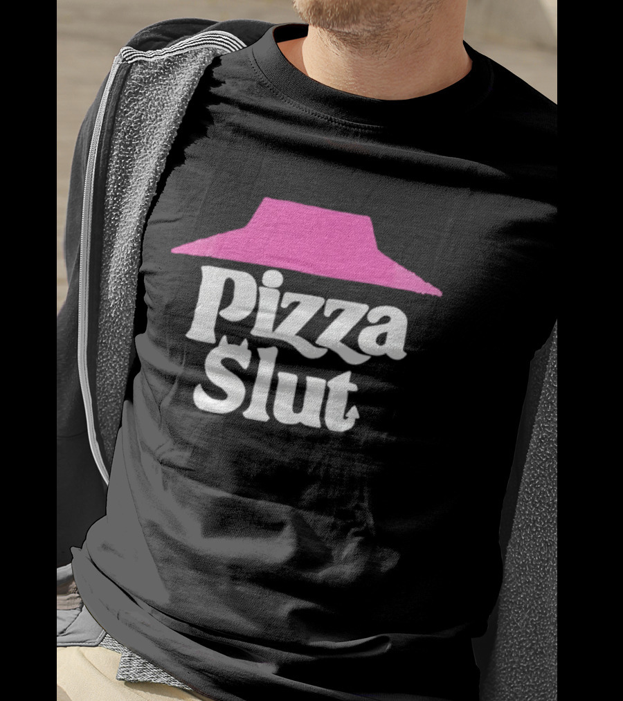 Pizza Slut Ironic Pop Culture Parody Pink Hat T-Shirt