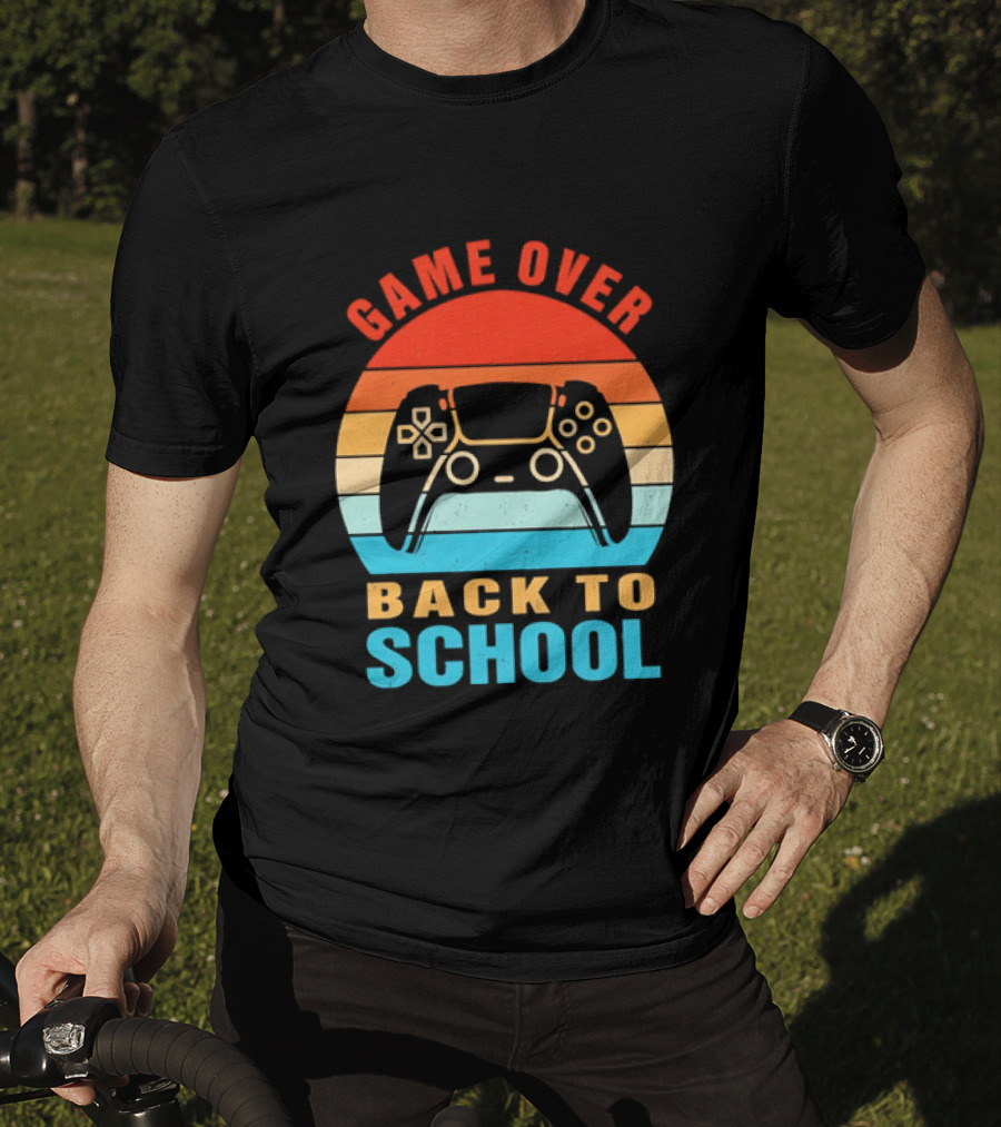Game Over Back To School Gamer Vintage Controller T-Shirt