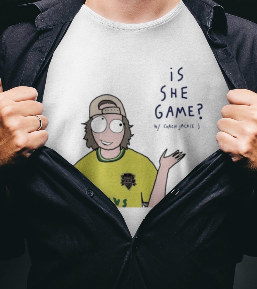 Is She Game Coach Jackie J CVS Soccer Team T-Shirt
