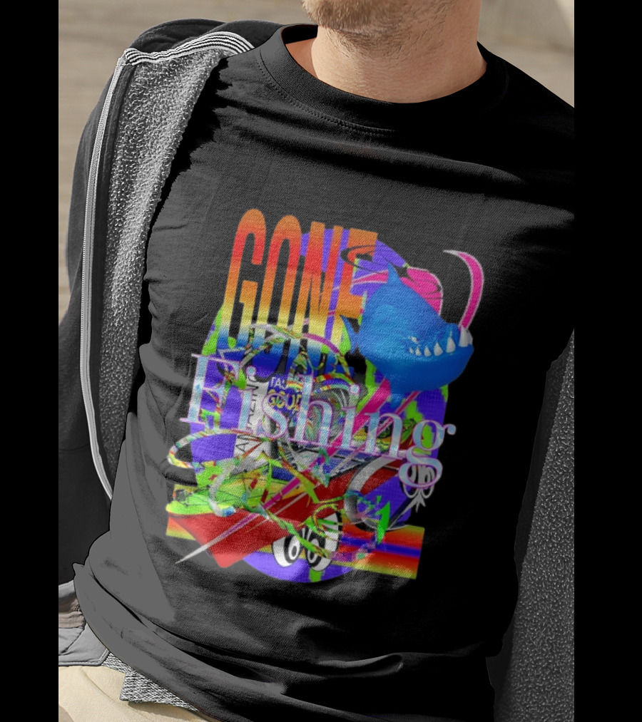 Gone Fishing Amazing Outdoor Adventure Bold Colorful Fish T-Shirt