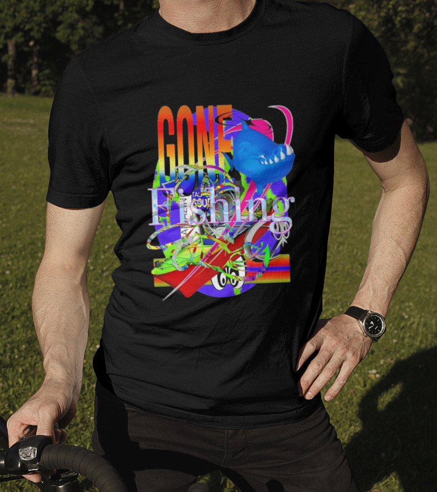 Gone Fishing Amazing Outdoor Adventure Bold Colorful Fish T-Shirt