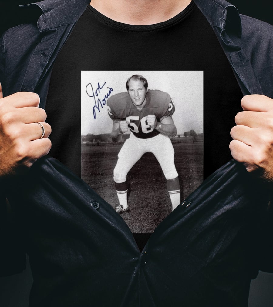 Rip Jon Morris 1942 2026 Signed Photo Vintage Football Player 56 T-Shirt