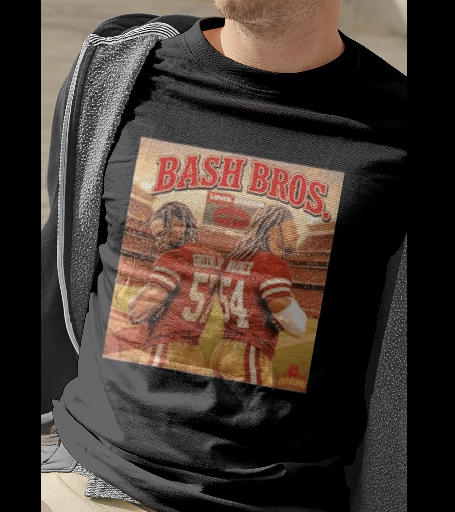 Bash Bros Greenlaw 57 Warner 54 San Francisco 49ers Levi's Stadium T-Shirt
