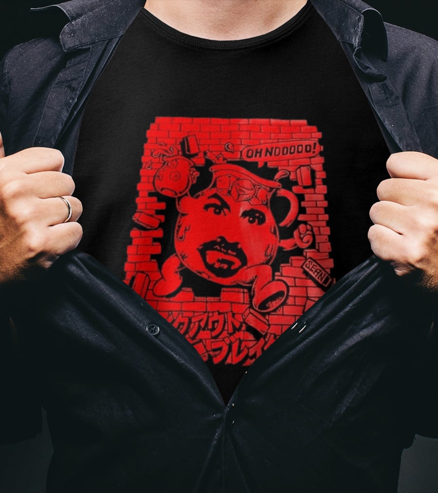 Sean Oh No Breakout Goblinko Kool Aid Brick Wall Face T-Shirt