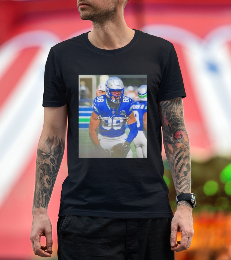 Seattle Seahawks Almost Gameday 88 Walker III Football Action T-Shirt