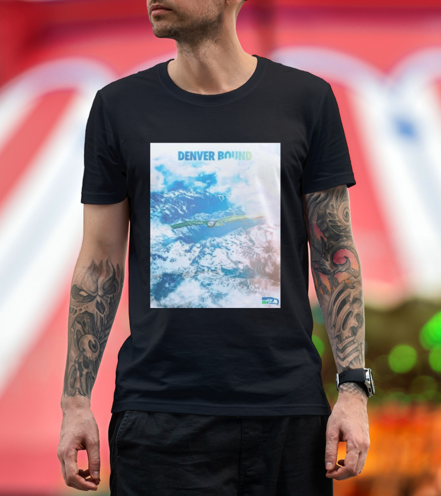 Seattle Seahawks Denver Bound Mountain Flight T-Shirt