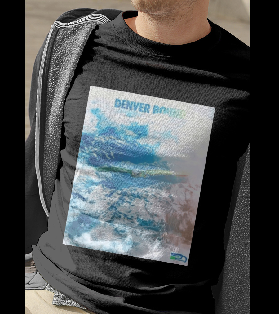 Seattle Seahawks Denver Bound Mountain Flight T-Shirt