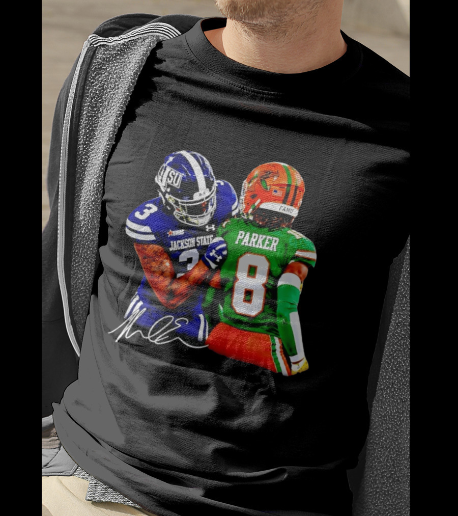 Jackson State Vs FAMU Parker 8 Football Matchup Classic SWAC Showdown T-Shirt