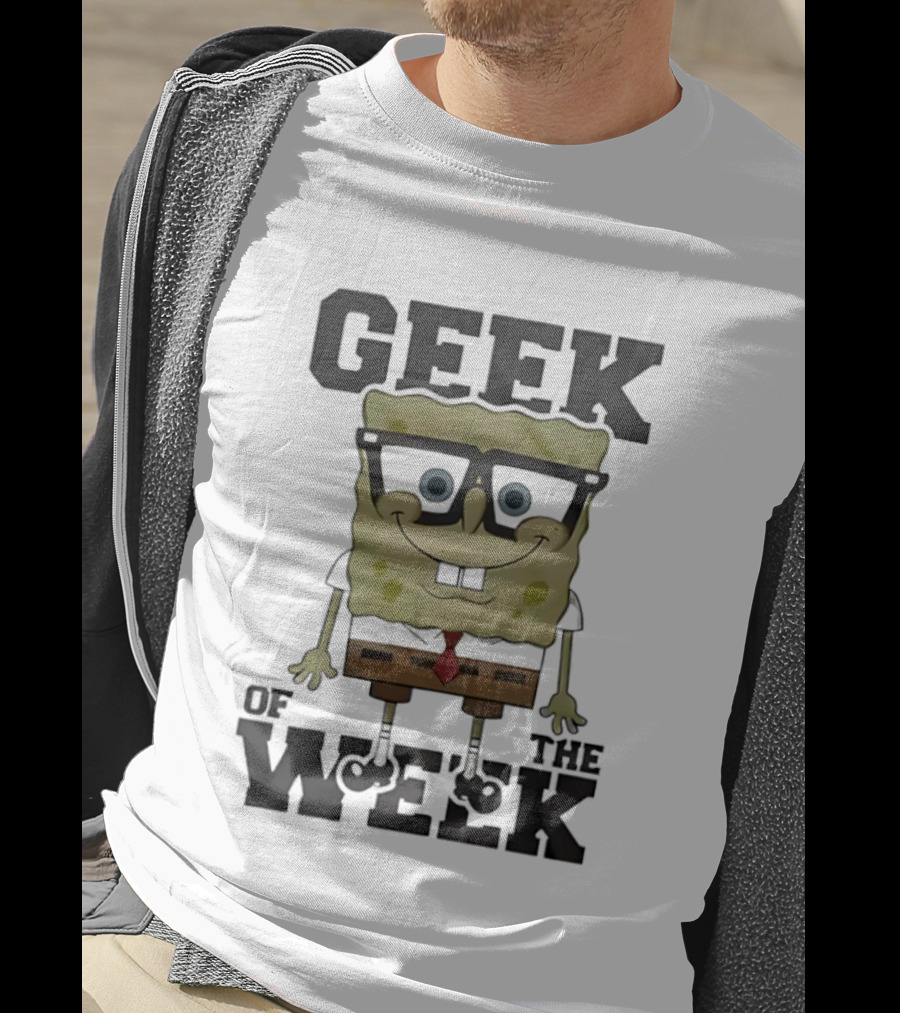 Geek Of The Week Sponge Glasses Tie T-Shirt