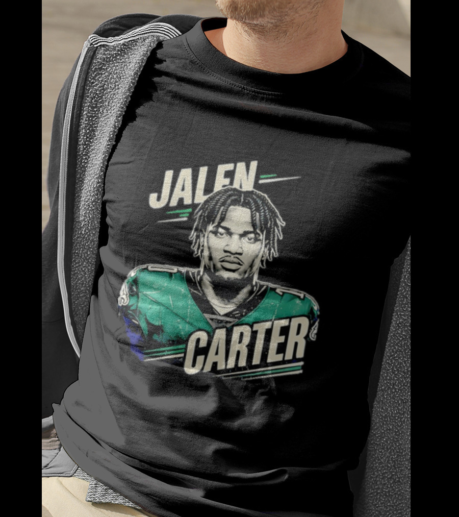 Jalen Carter Philadelphia Eagles Distressed NFL Merchandise T-Shirt