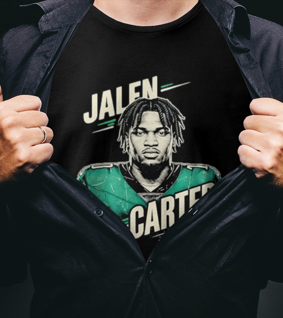 Jalen Carter Philadelphia Eagles Distressed NFL Merchandise T-Shirt