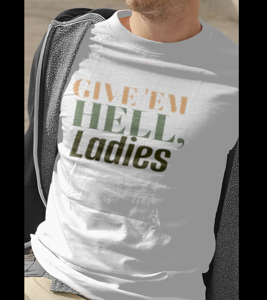 Give 'Em Hell Ladies Vegas Women's Hockey T-Shirt