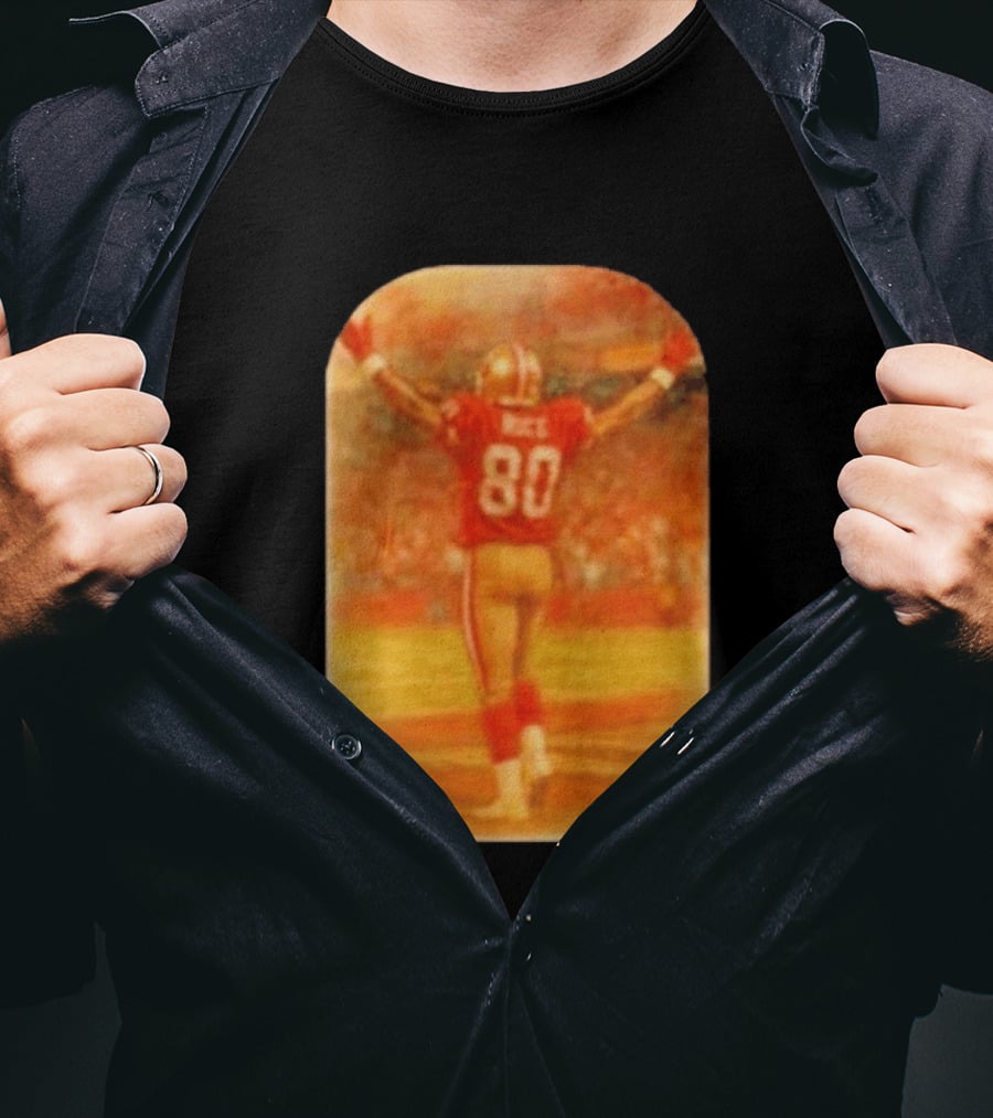 Jerry Rice San Francisco 49ers No 80 Iconic Celebration T-Shirt