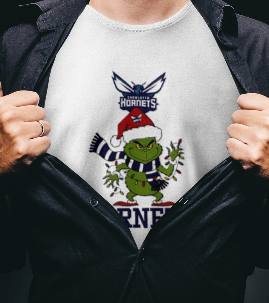 Christmas Grinch Charlotte Hornets Holiday 2026 T-Shirt