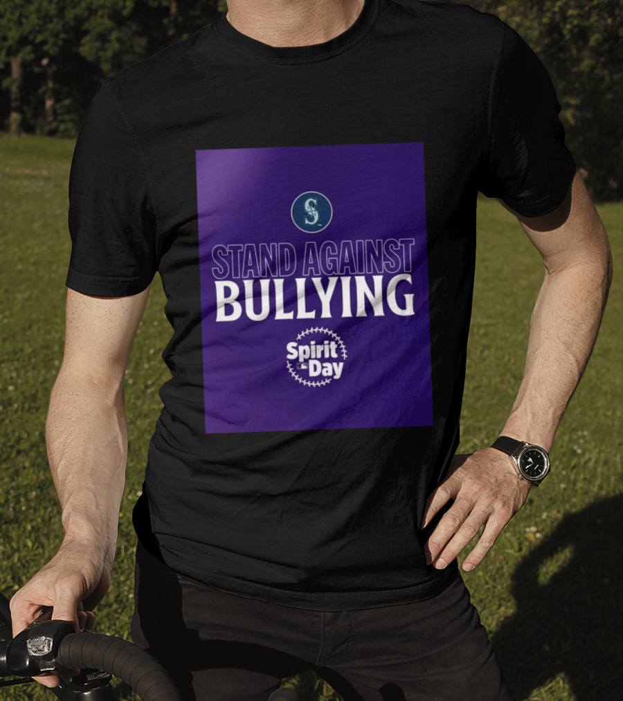 Seattle Mariners Stand Against Bullying Spirit Day T-Shirt
