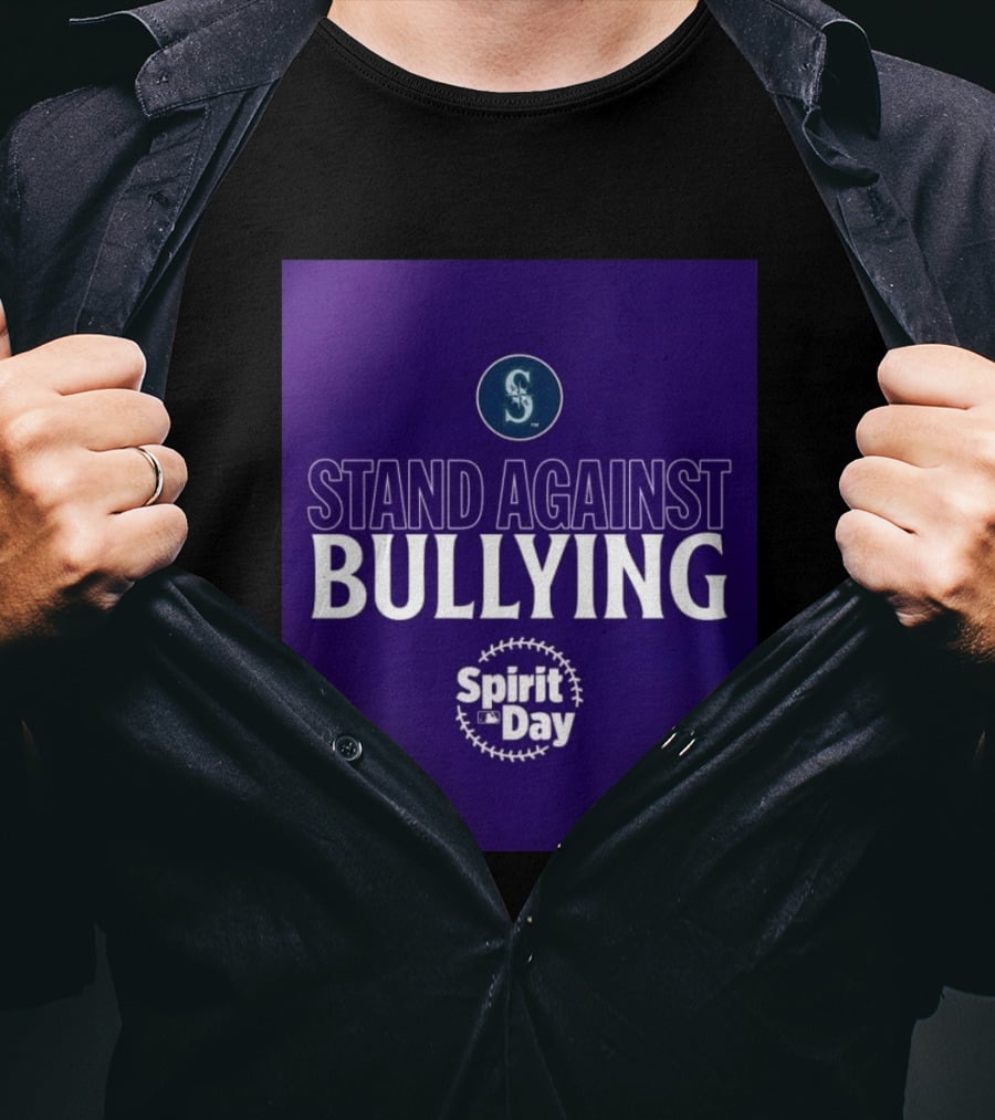 Seattle Mariners Stand Against Bullying Spirit Day T-Shirt