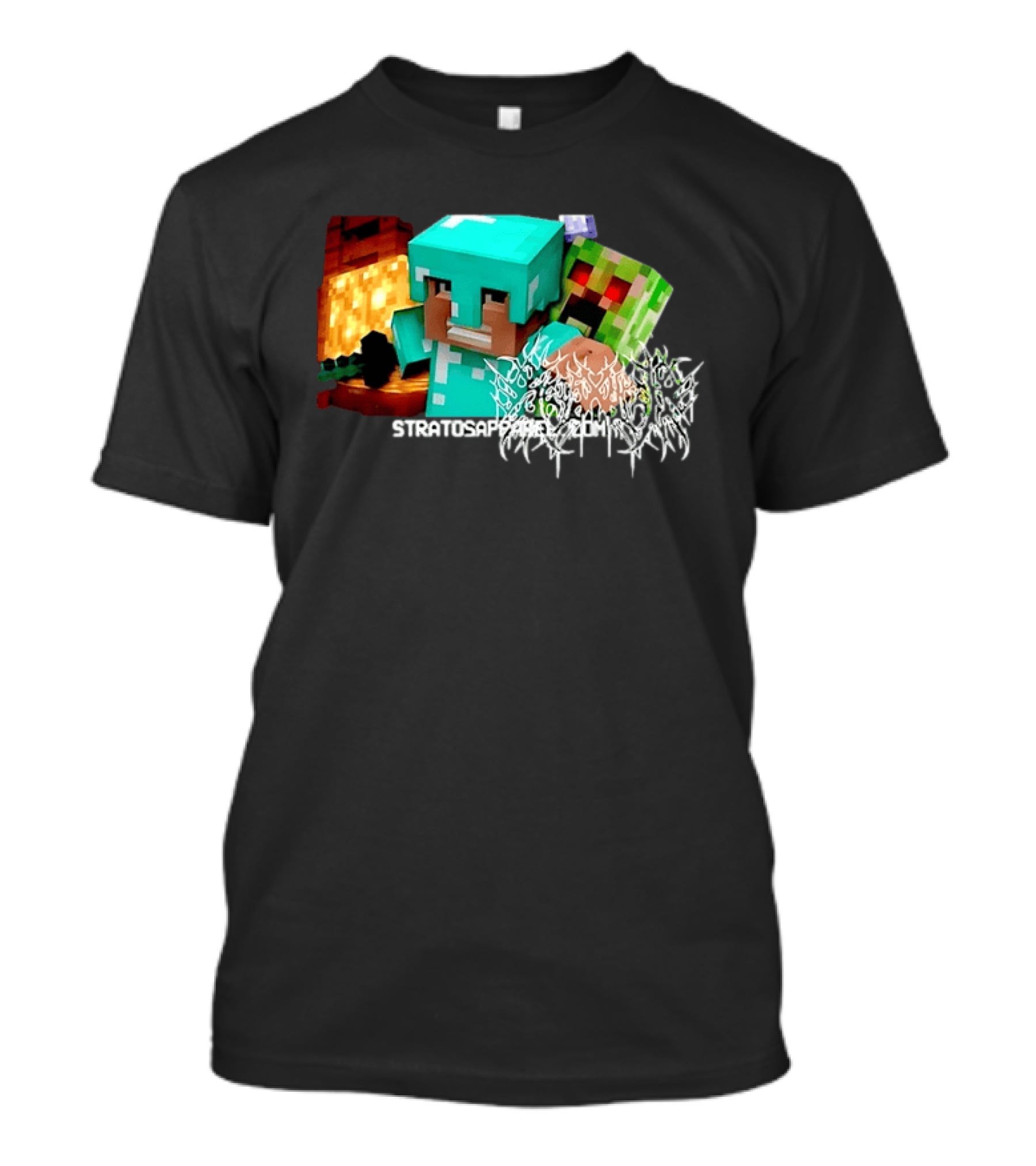 Steve Creeper Stratosapien Death Metal Gaming Battle Scene T-Shirt