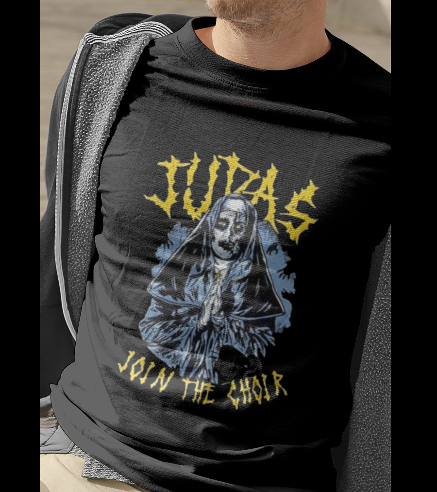 Judas Join The Choir Horror Nun Creepy Gothic T-Shirt