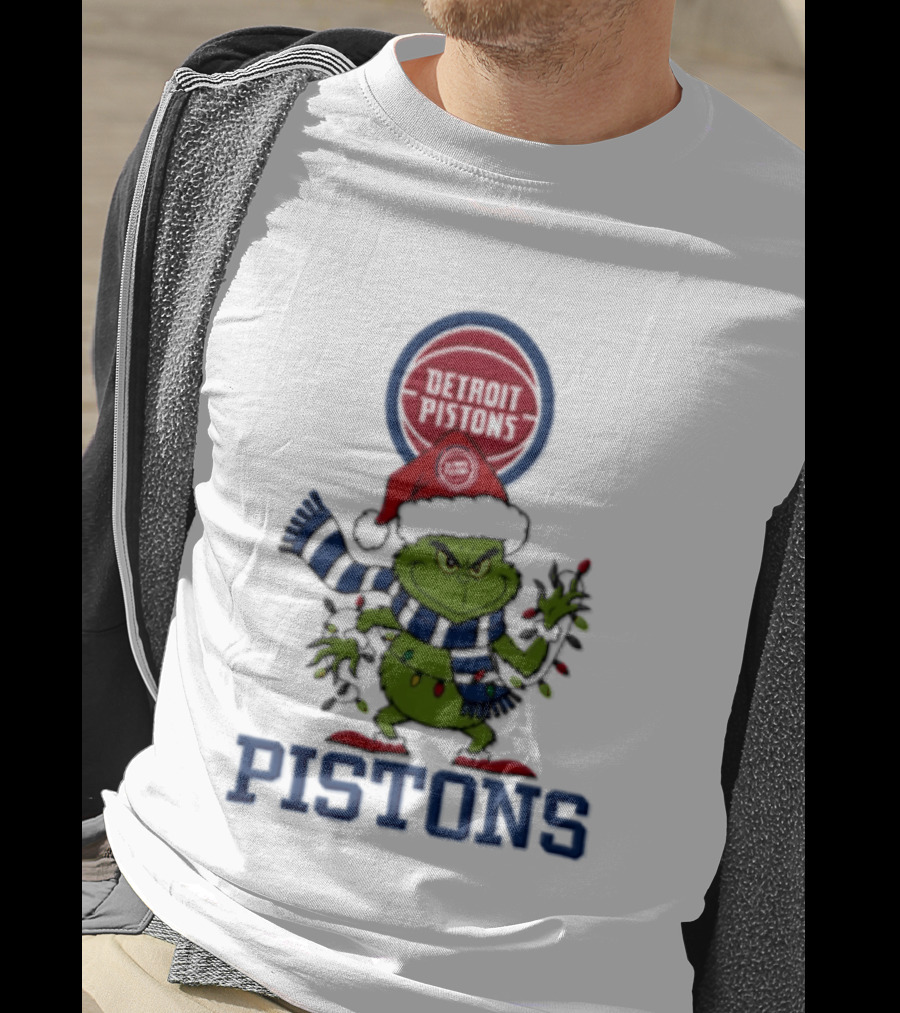 Grinch Detroit Pistons Christmas Basketball 2026 T-Shirt