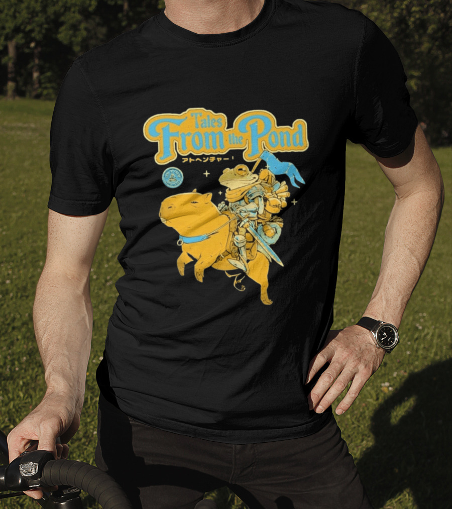 Tales From The Pond Frog Knight On Capybara Adventure T-Shirt