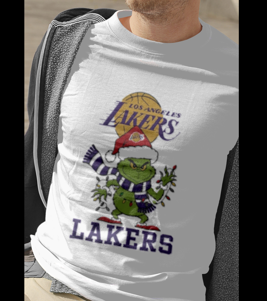 Grinch Los Angeles Lakers Christmas 2026 Holiday Magic T-Shirt