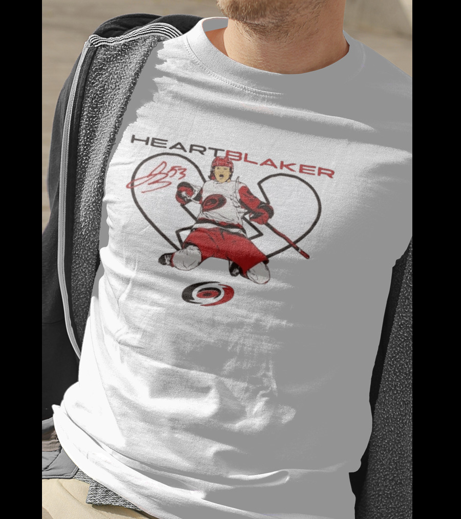 Heartblaker 53 Michael Bunting Carolina Hurricanes T-Shirt