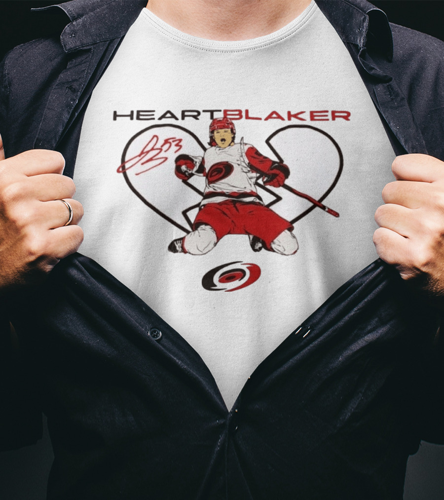 Heartblaker 53 Michael Bunting Carolina Hurricanes T-Shirt
