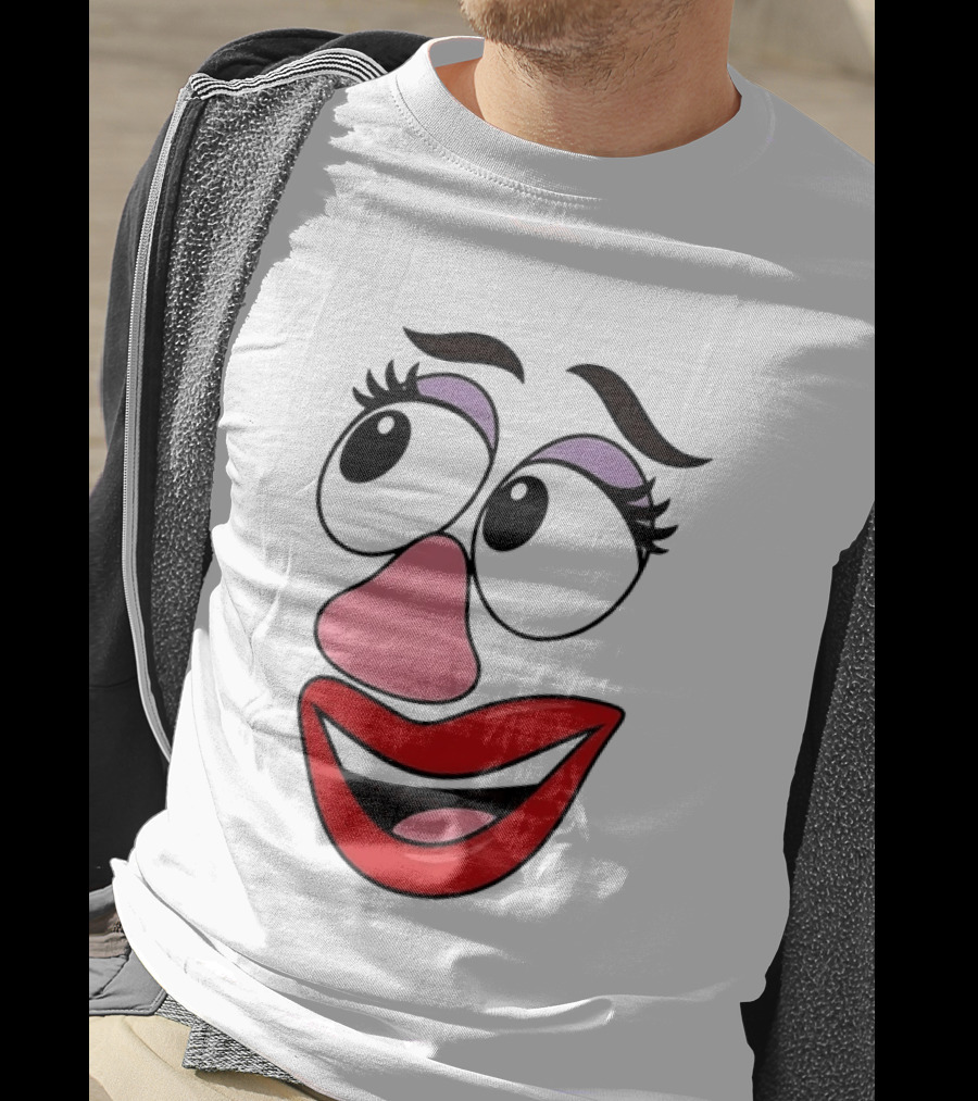Mrs Potato Head Toy Story Hasbro Cartoon Face T-Shirt