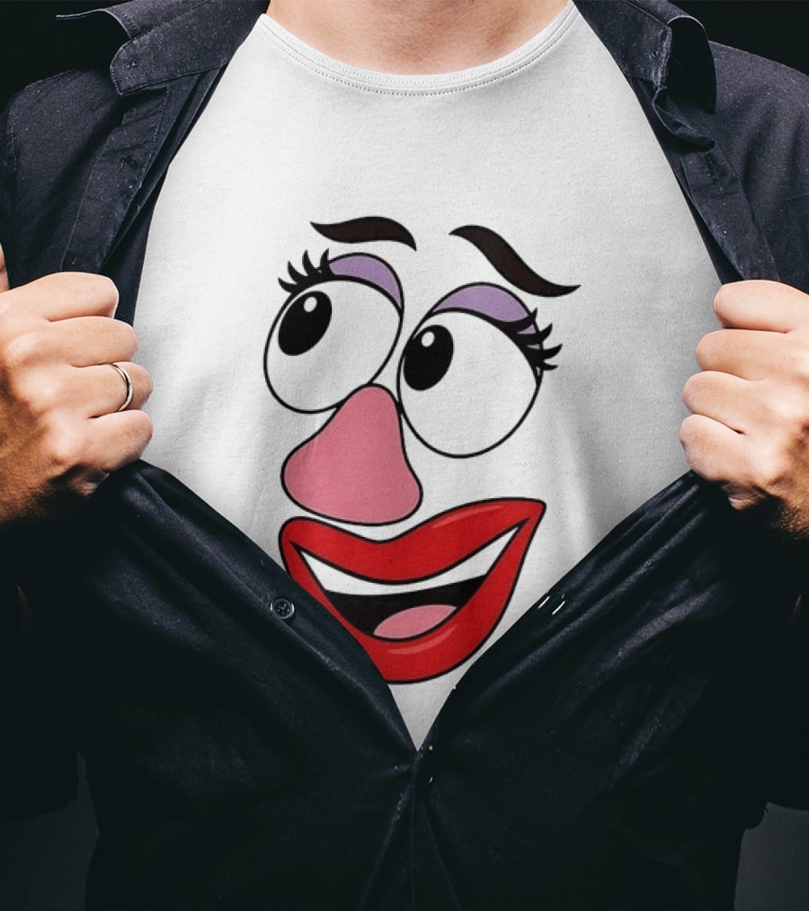Mrs Potato Head Toy Story Hasbro Cartoon Face T-Shirt