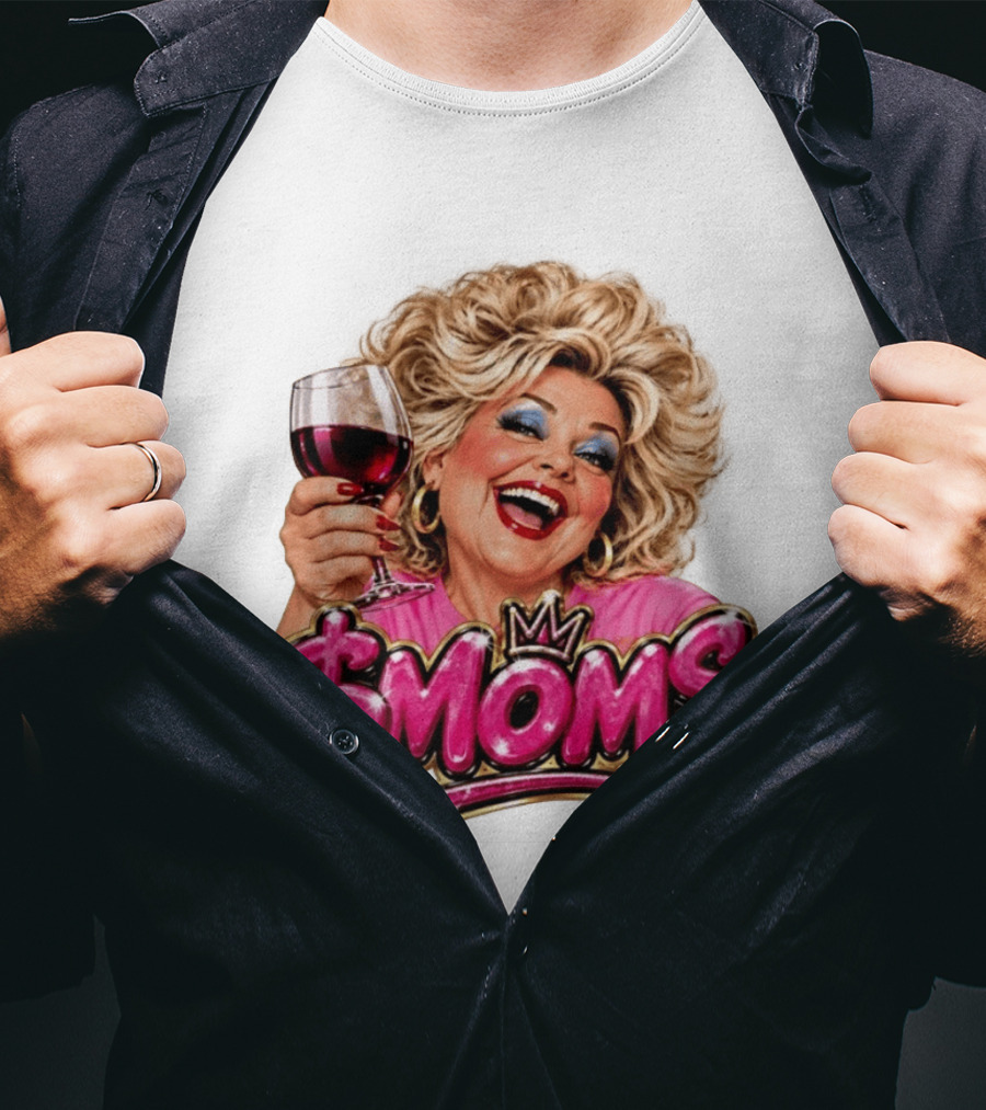 SMoms Wine Glass Fun Motherhood T-Shirt