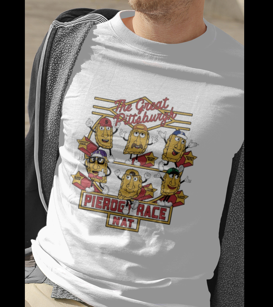 The Great Pittsburgh Pierogi Race With Sauerkraut Saul And Cheese Chester T-Shirt