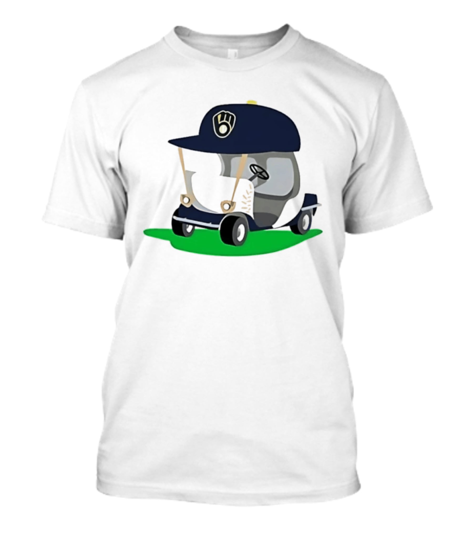 Milwaukee Brewers Golf Cart MLB Baseball Cap Logo Accessory T-Shirt