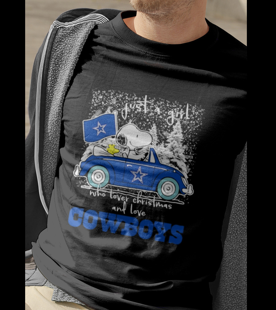Snoopy And Woodstock Christmas Dallas Cowboys Fan T-Shirt
