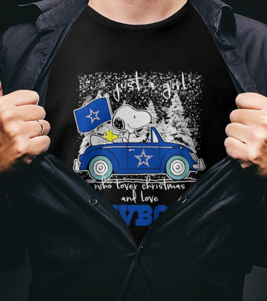 Snoopy And Woodstock Christmas Dallas Cowboys Fan T-Shirt