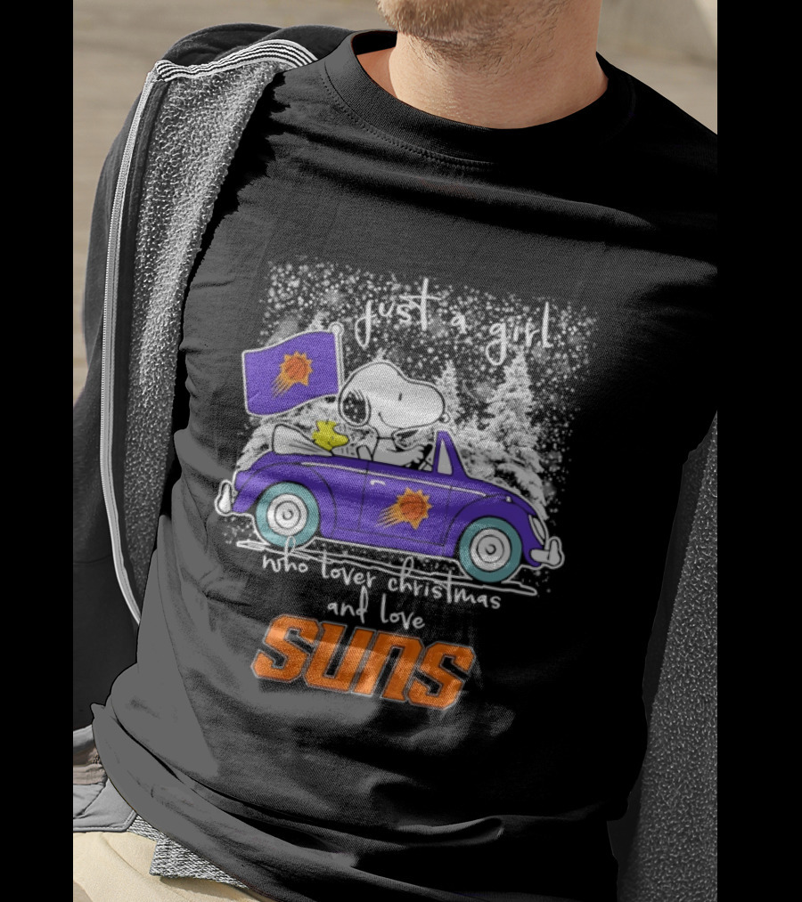 Snoopy Loves Christmas And Phoenix Suns Fan T-Shirt