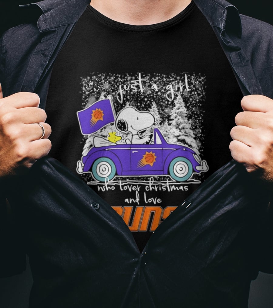Snoopy Loves Christmas And Phoenix Suns Fan T-Shirt