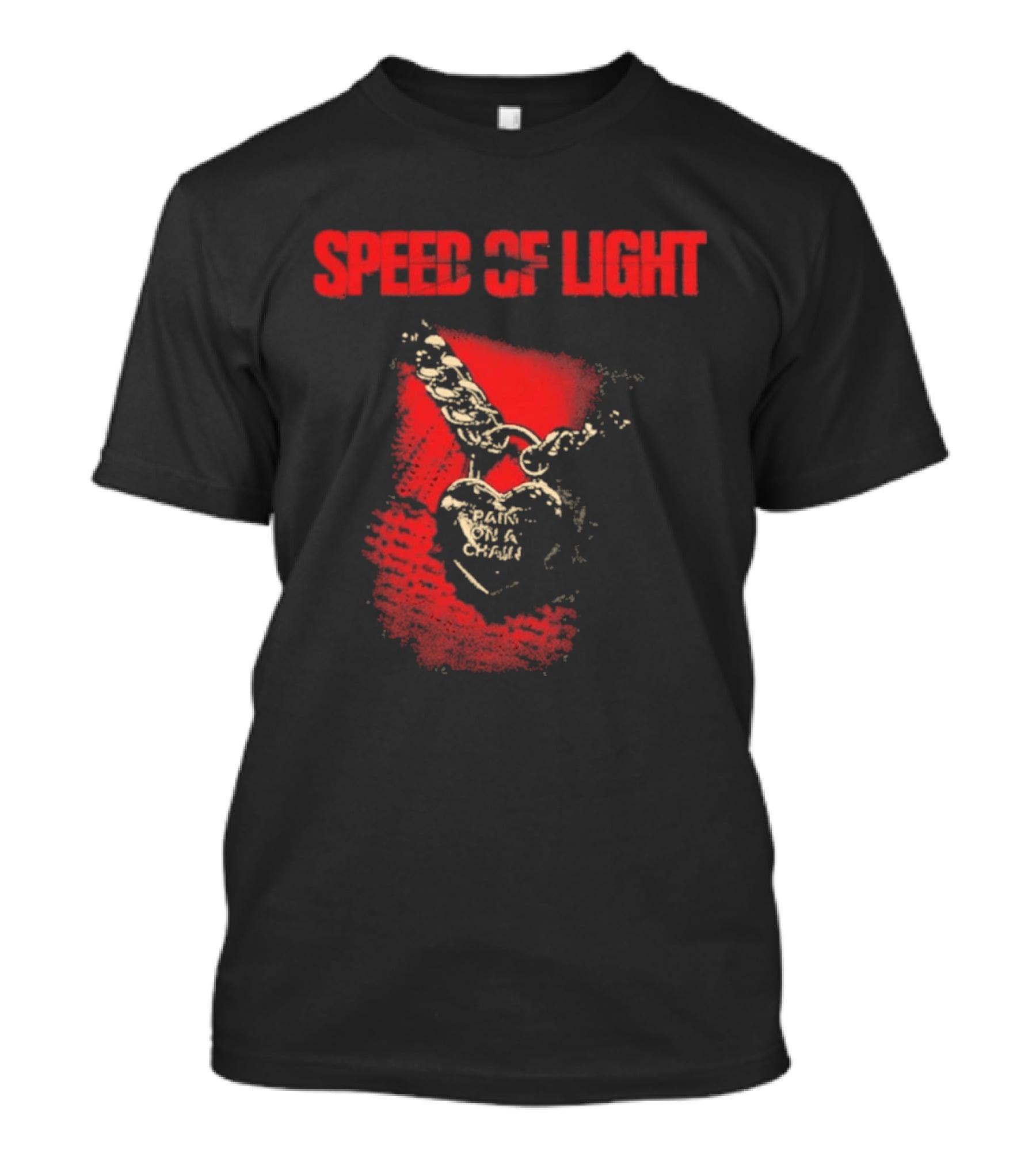 Speed Of Light Skull With Chain T-Shirt