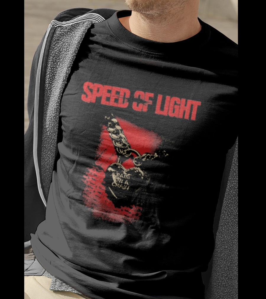 Speed Of Light Skull With Chain T-Shirt