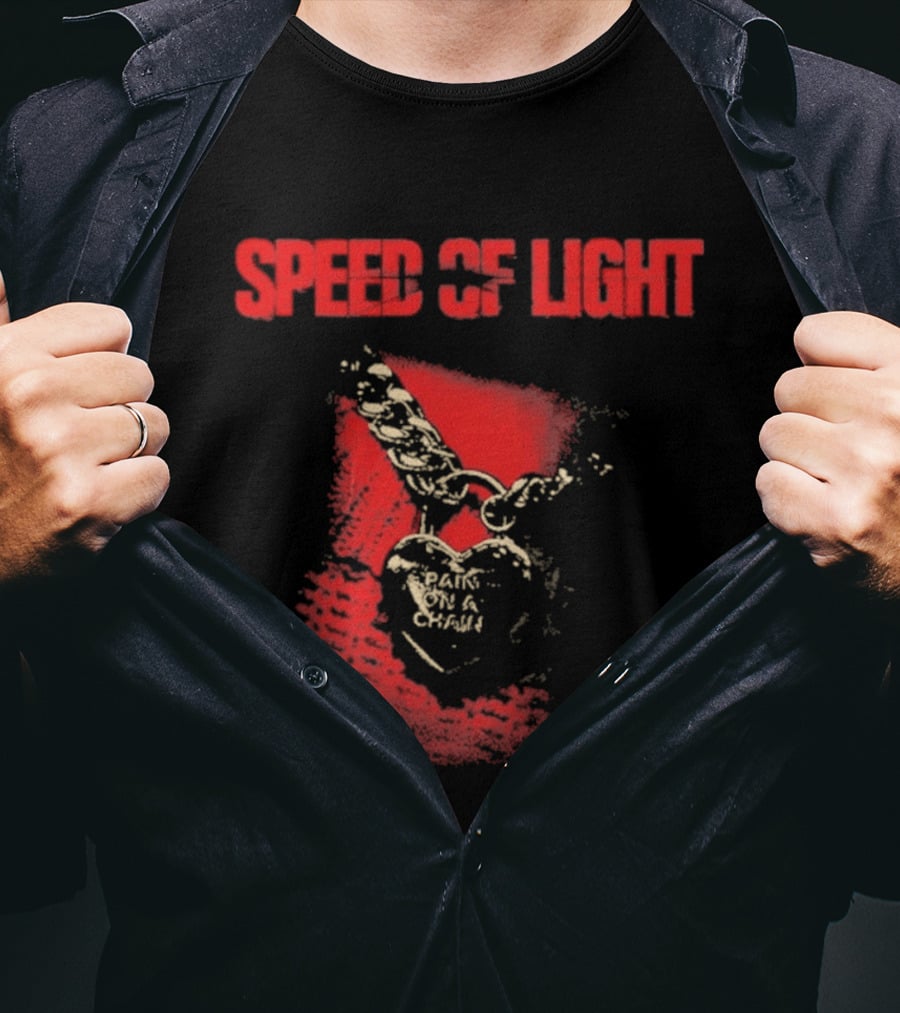 Speed Of Light Skull With Chain T-Shirt